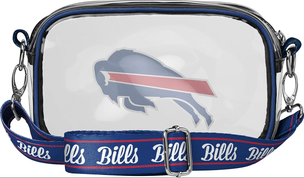 Buffalo Bills FOCO Team Stripe Clear Crossbody Bag