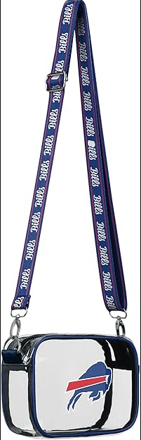 Buffalo Bills FOCO Team Stripe Clear Crossbody Bag
