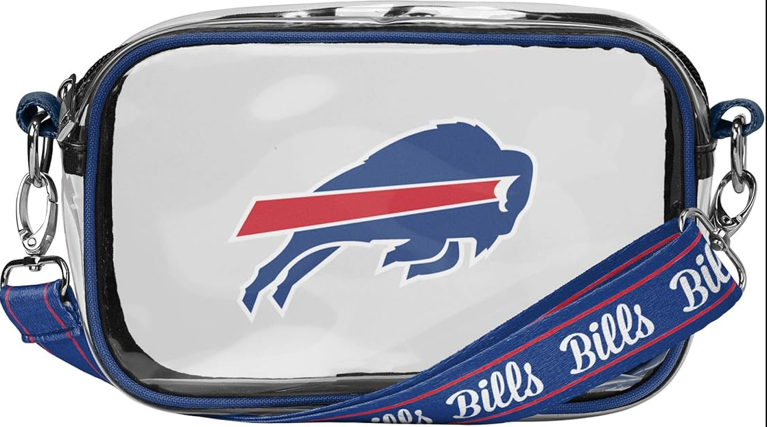 Buffalo Bills FOCO Team Stripe Clear Crossbody Bag