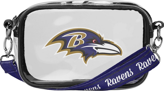 Baltimore Ravens FOCO Team Stripe Clear Crossbody Bag