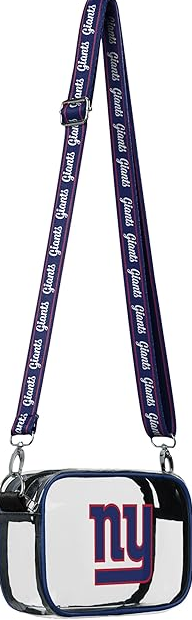New York Giants FOCO Team Stripe Clear Crossbody Bag
