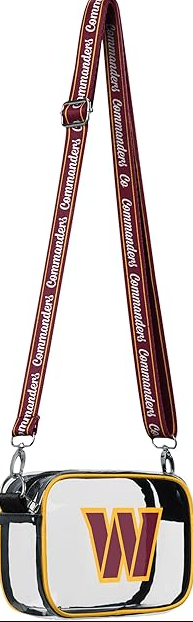 Washington Commanders FOCO Team Stripe Clear Crossbody Bag