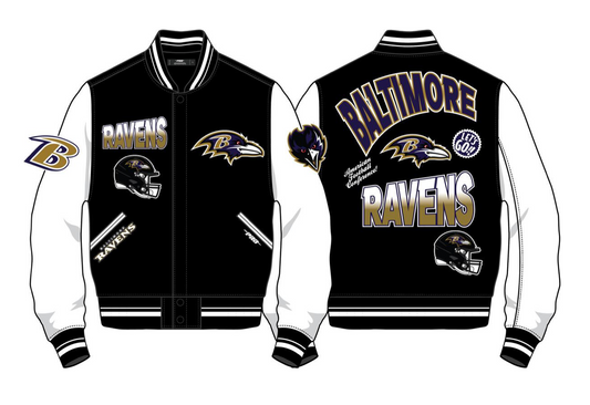 Baltimore Ravens Pro Standard Black Wool Varsity Jacket