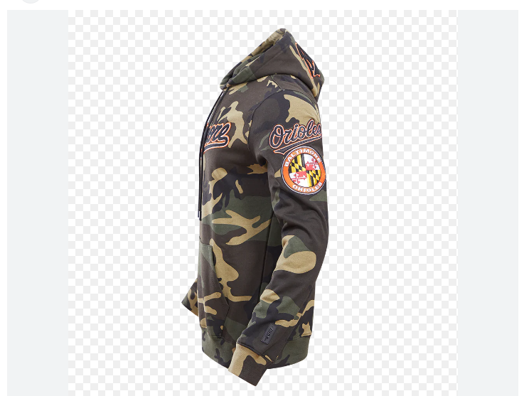 Baltimore Orioles Pro Standard Logo Pro Team Olive Camo Hoodie