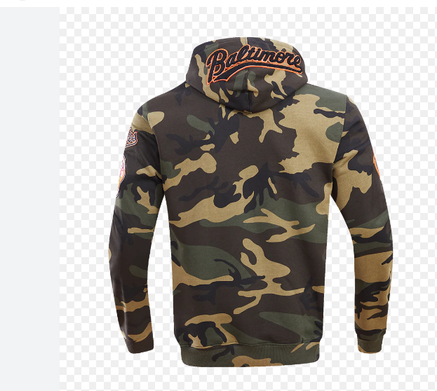 Baltimore Orioles Pro Standard Logo Pro Team Olive Camo Hoodie