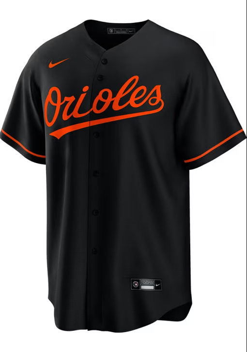 Baltimore Orioles Nike #35 Adley Rutschman Alternate Men's Jersey- Black