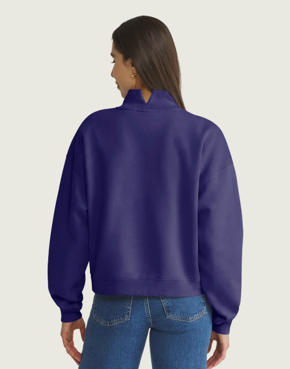Baltimore Ravens '47 Women's Vantage Mock Neck Pullover Sweatshirt- Purple