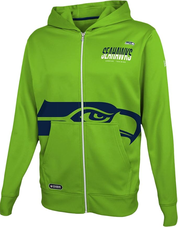 Seattle Seahawks New Era Drill Full Zip Hoodie - Green