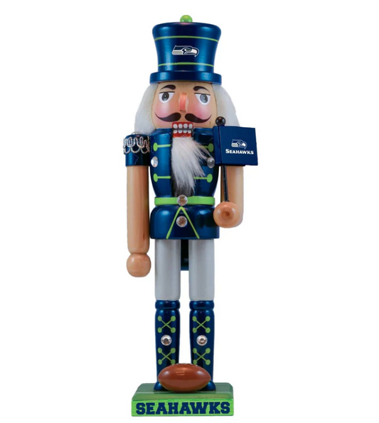 Seattle Seahawks Master Piece 12" Wooden Nutcracker