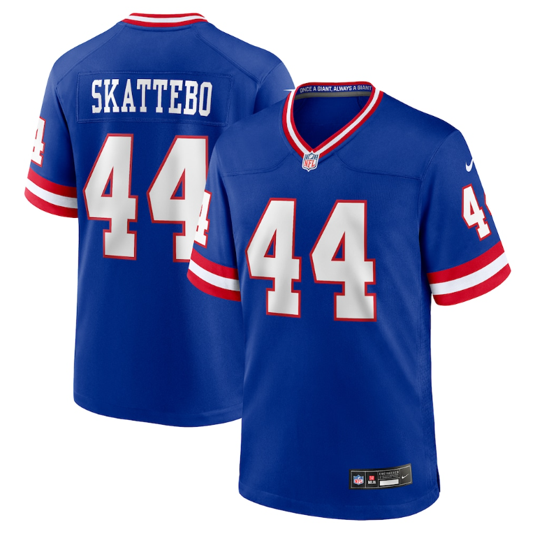 New York Giants Nike Youth #44 Cam Skattebo Game Jersey- Alternate Blue