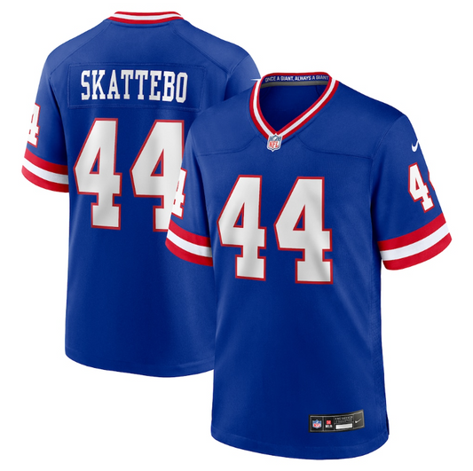 New York Giants Nike Youth #44 Cam Skattebo Game Jersey- Alternate Blue