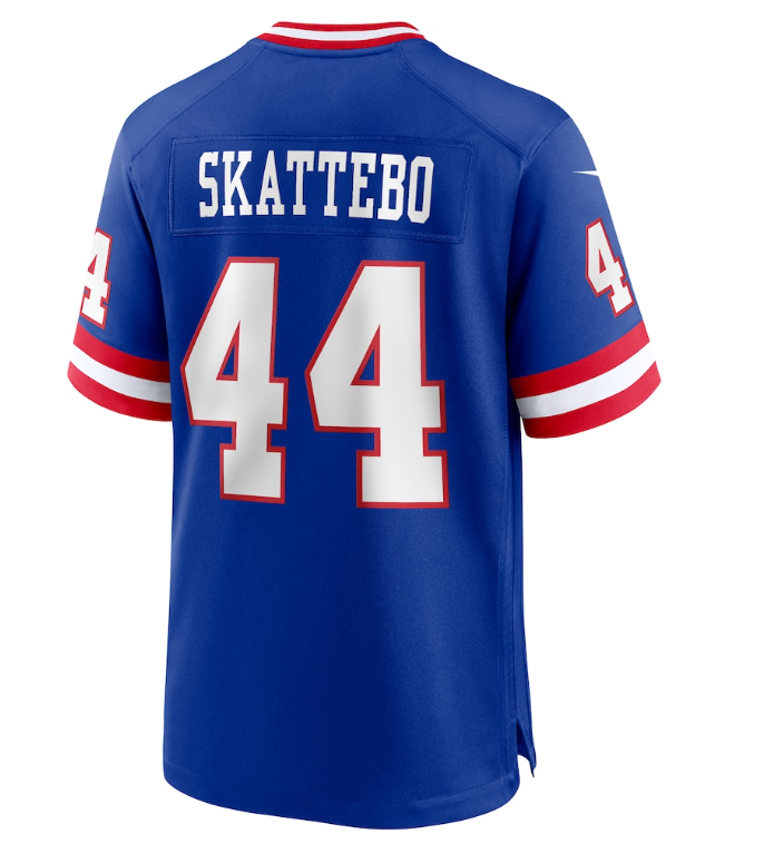 New York Giants Nike Youth #44 Cam Skattebo Game Jersey- Alternate Blue