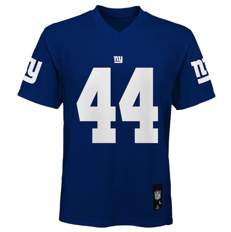 New York Giants Outerstuff #44 Cam Skattebo Youth Mid Tier Blue Jersey
