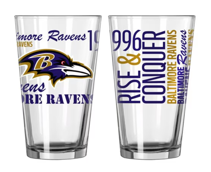 Baltimore Ravens Boelter 16 Oz Spirit Pint Glass