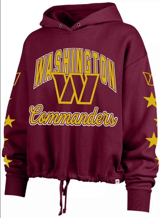 Washington Commanders '47 Women's Starry Eyed Venice Pullover Hoodie Sweatshirt- Burgandy