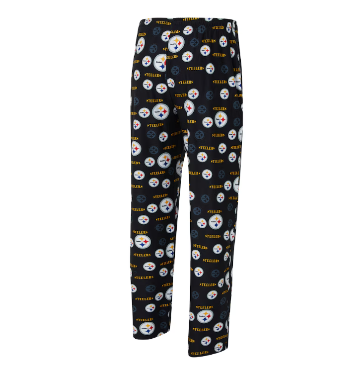 Pittsburgh Steelers Concept Sports Men's Mosica All Over Print Sleep Pants