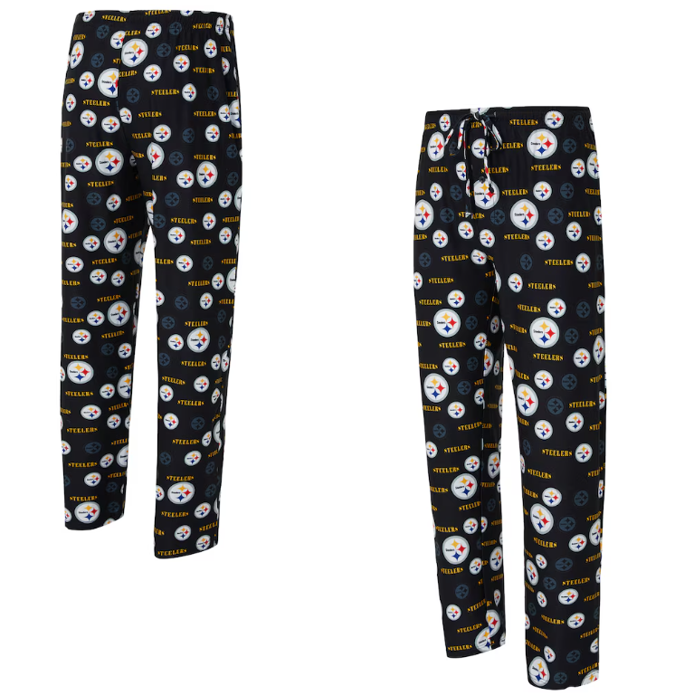 Pittsburgh Steelers Concept Sports Men's Mosica All Over Print Sleep Pants