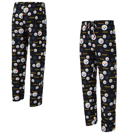 Pittsburgh Steelers Concept Sports Men's Mosica All Over Print Sleep Pants