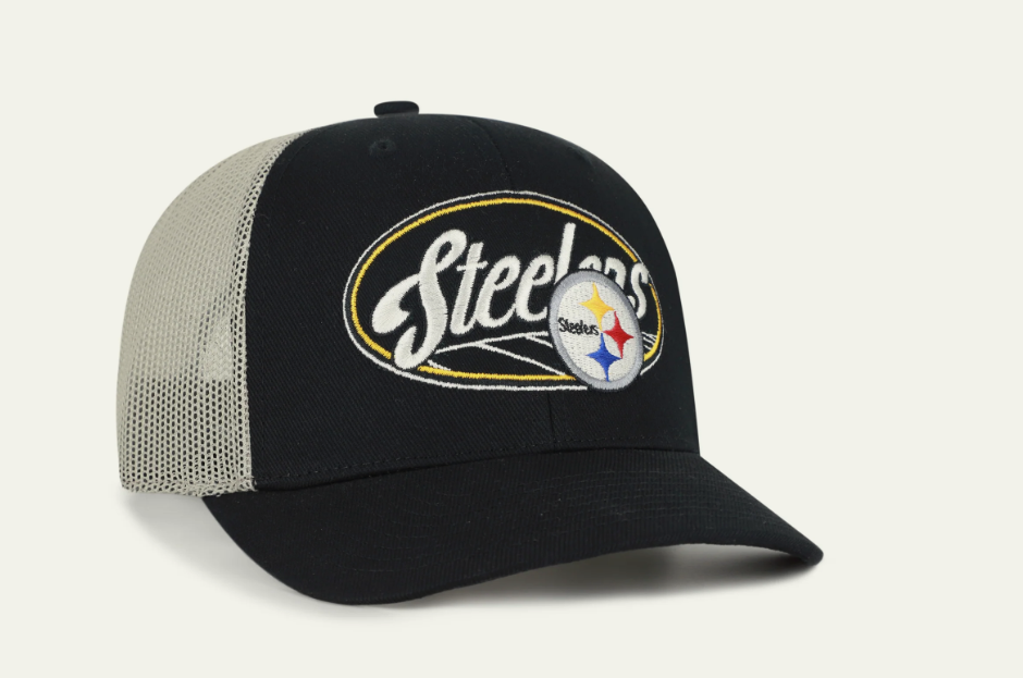 Pittsburgh Steelers '47 Enfield Strap Trucker Mesh Snapback Hat