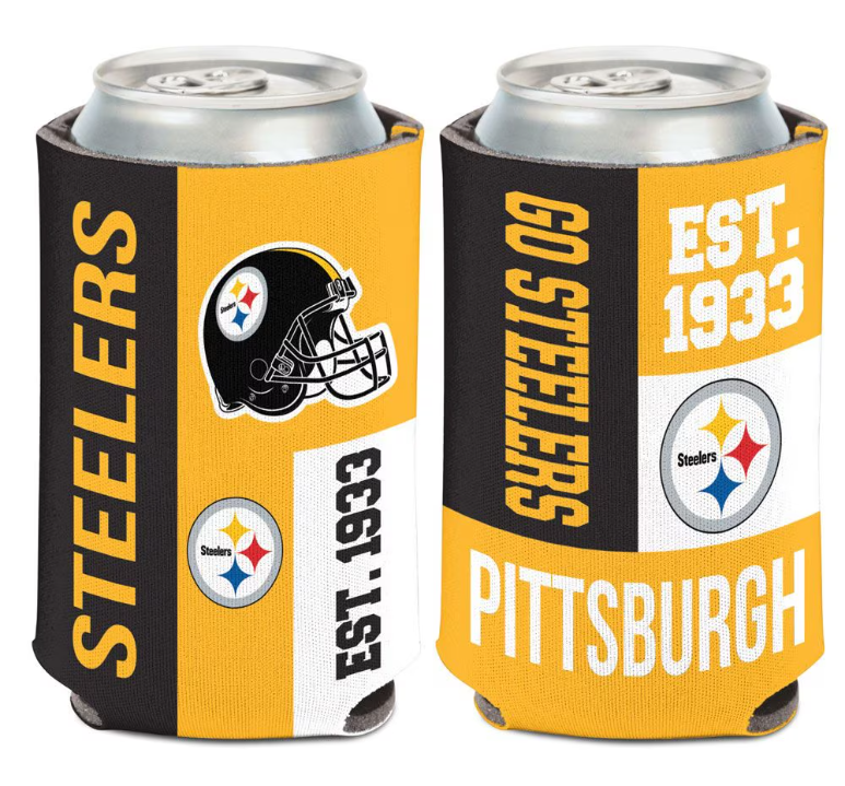 Pittsburgh Steelers Color Block Can Cooler