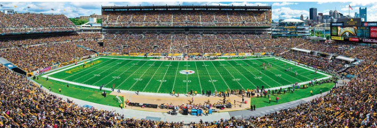 Pittsburgh Steelers Masterpieces 1000 Piece Center View Panoramic Jigsaw Puzzle