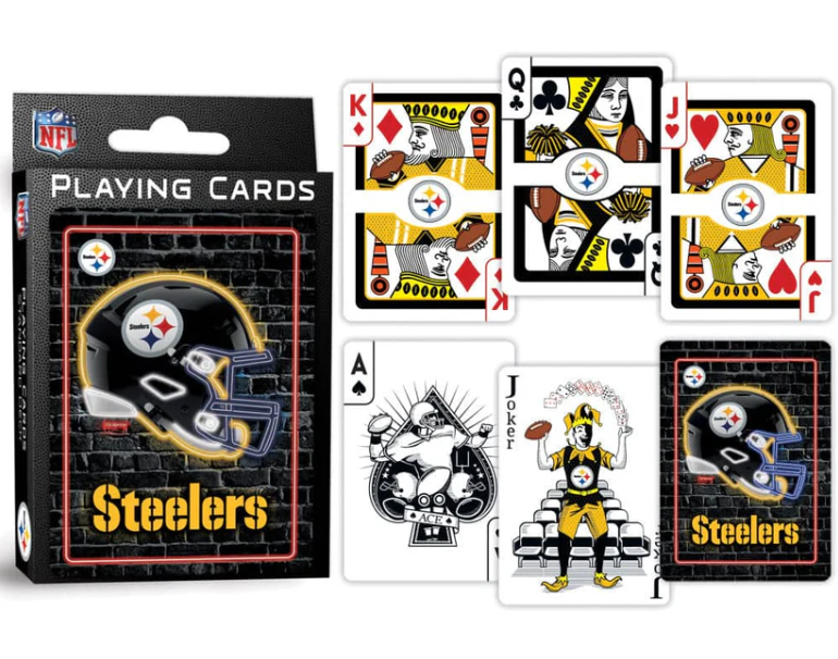Pittsburgh Steelers MasterPieces Neon Playing Cards 54-Card Deck