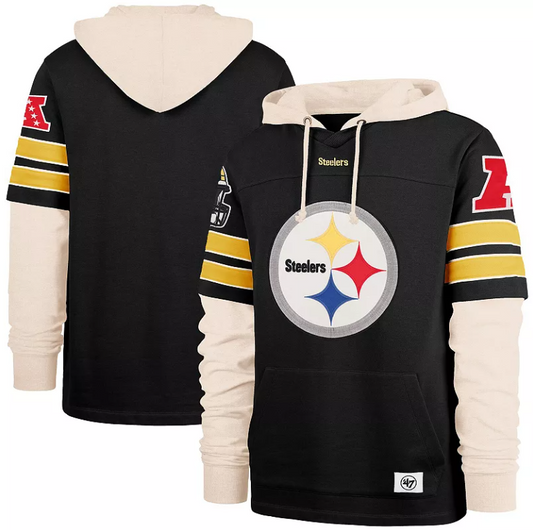 Pittsburgh Steelers '47 Split Zone Cornerback Duo Hoodie - Black