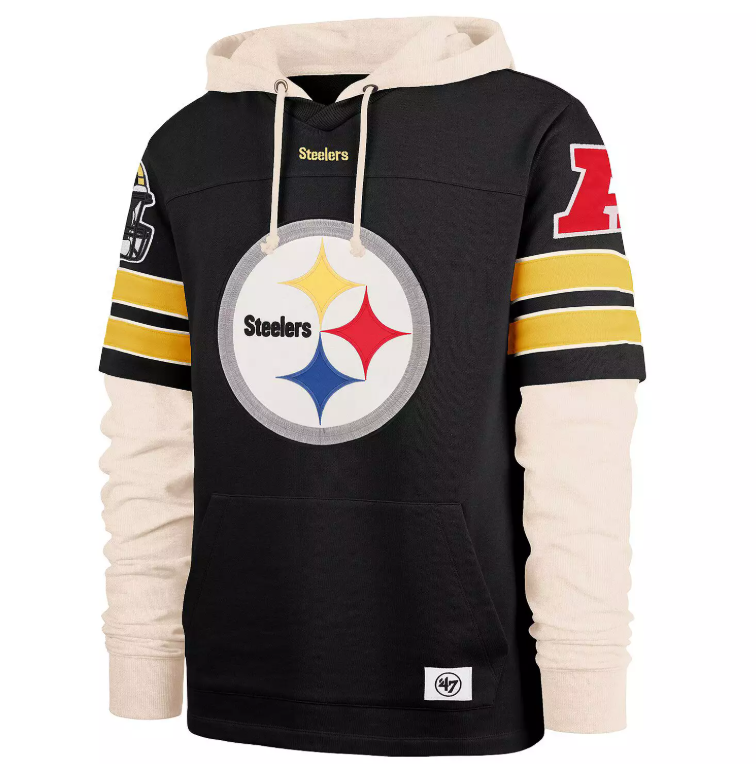 Pittsburgh Steelers '47 Split Zone Cornerback Duo Hoodie - Black