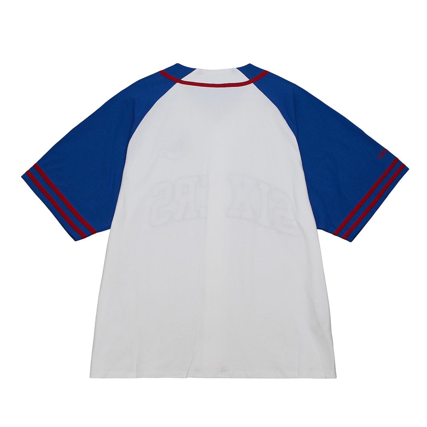 Philadelphia 76ers Mitchel & Ness Practice Day Button Men's Jersey-White