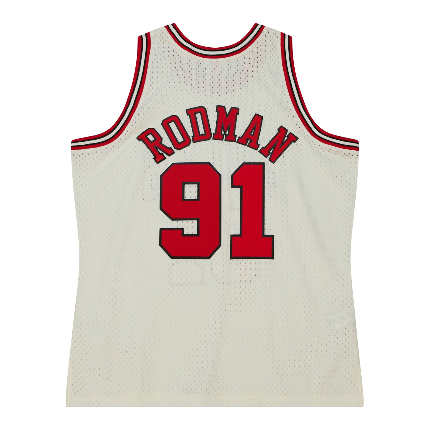 Chicago Bulls Mitchell & Ness #91 Dennis Rodman Cream Hardwood Classic '97-'98 Swingman Jersey