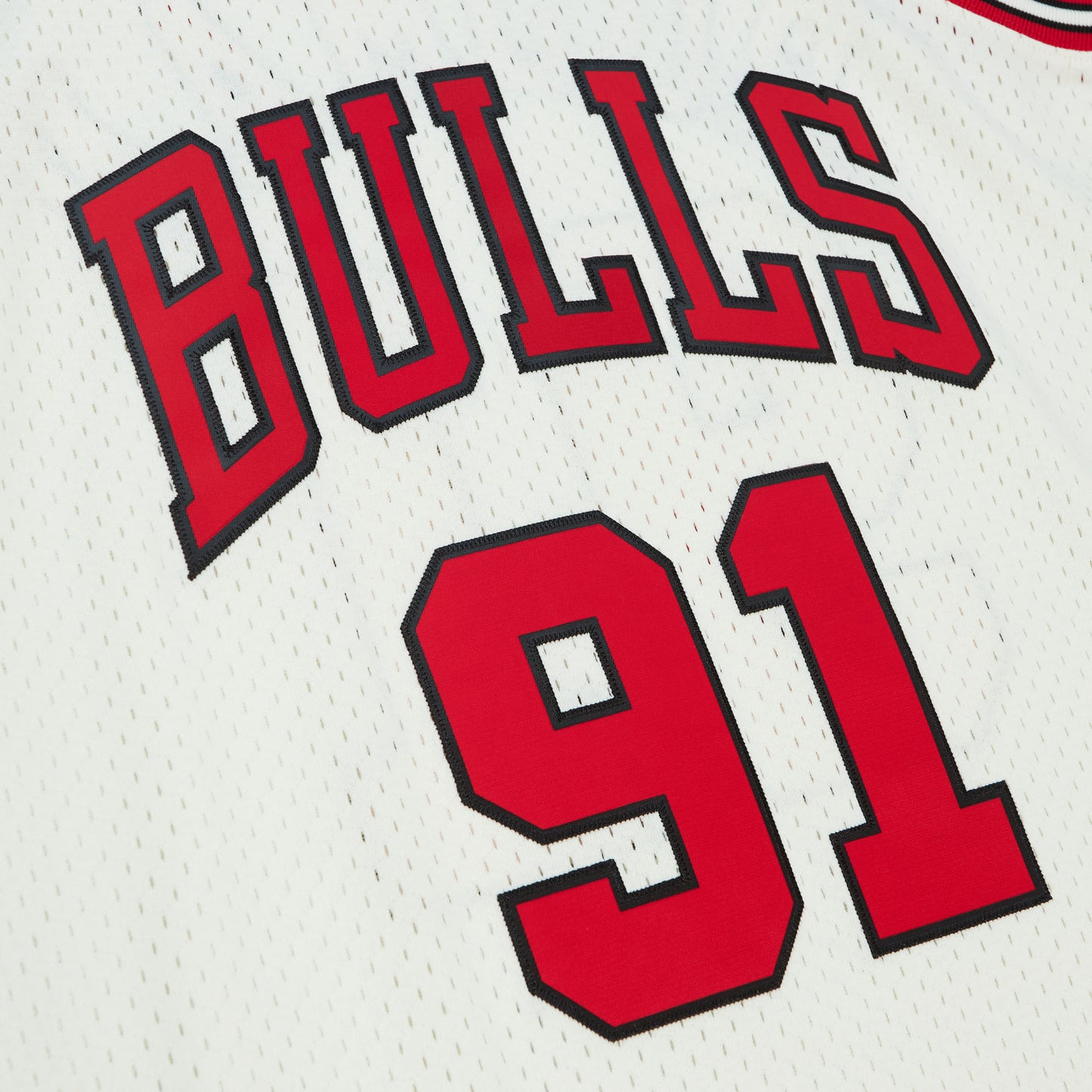 Chicago Bulls Mitchell & Ness #91 Dennis Rodman Cream Hardwood Classic '97-'98 Swingman Jersey