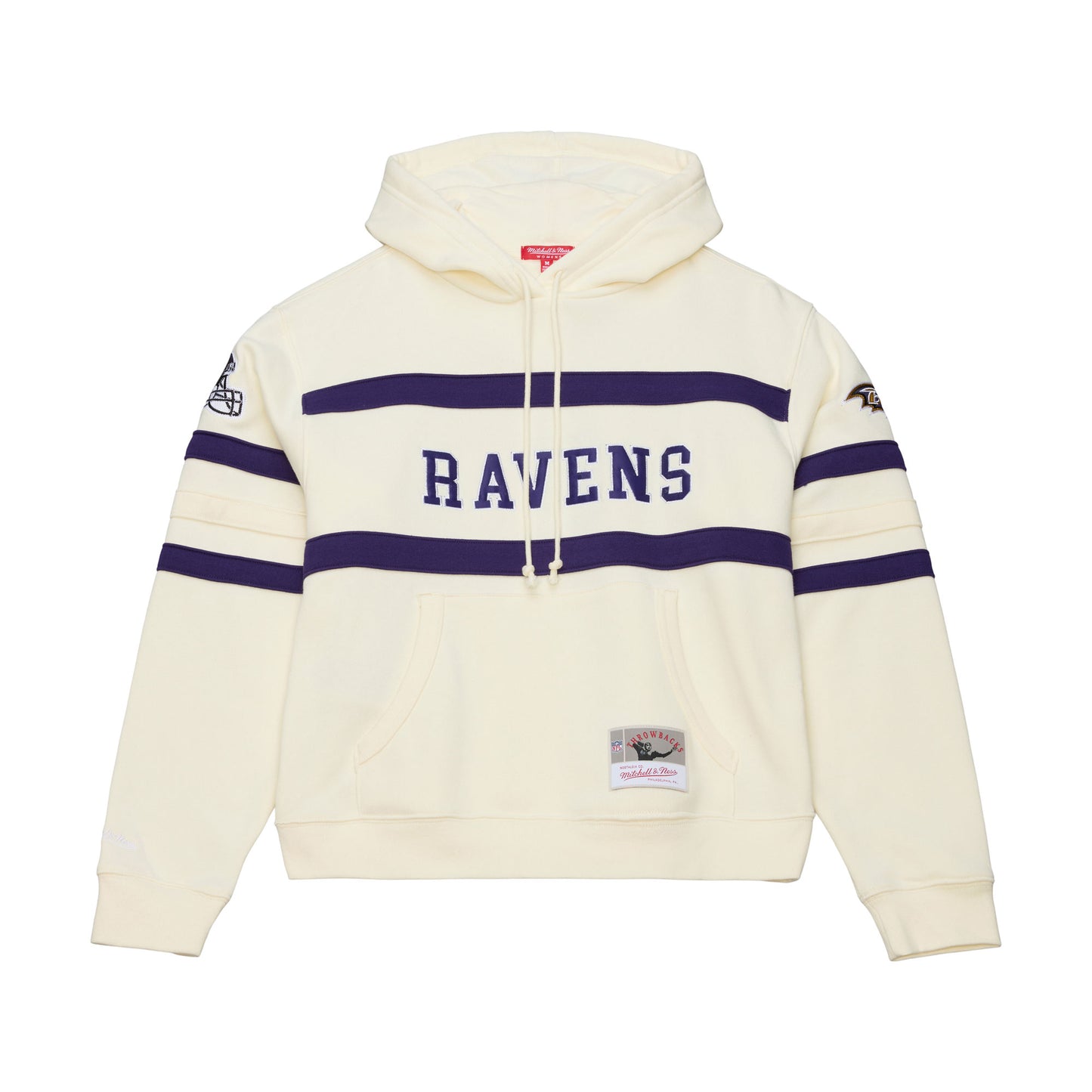 Baltimore Ravens Mitchell & Ness Head Coach Pullover Hoodie-Cream