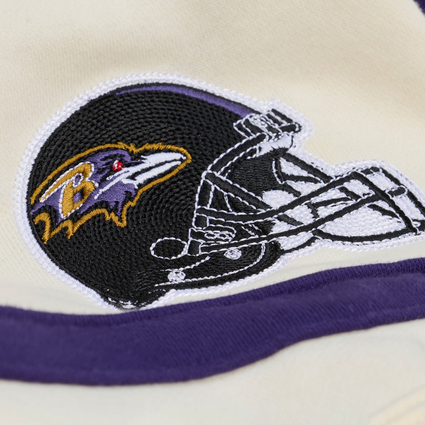 Baltimore Ravens Mitchell & Ness Head Coach Pullover Hoodie-Cream