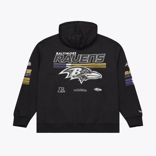 Baltimore Ravens Mitchell & Ness Triple Check Fleece Hoodie