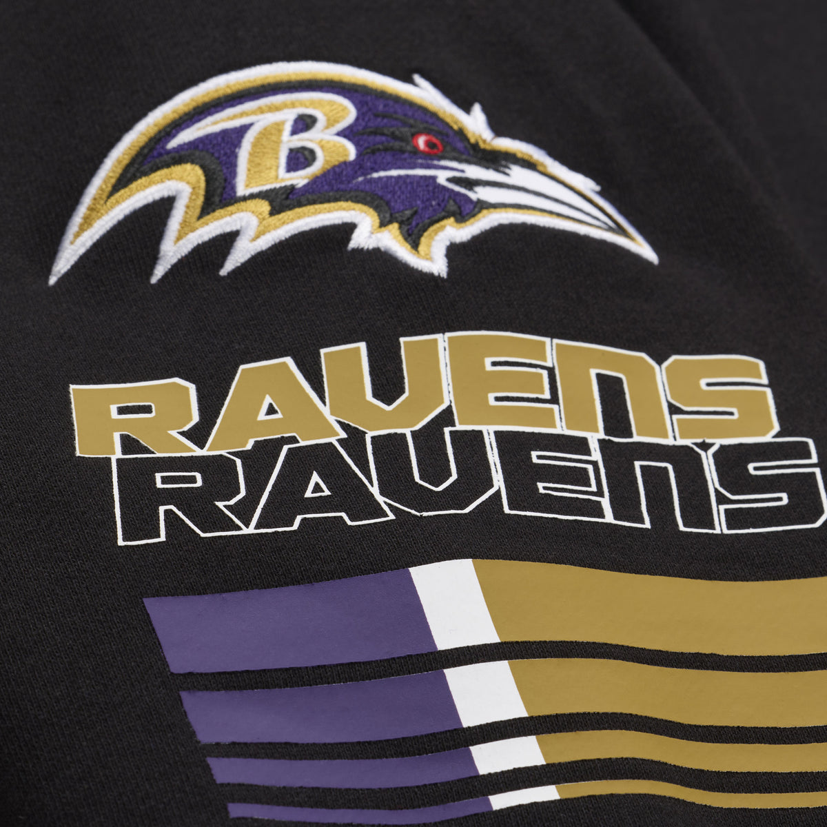Baltimore Ravens Mitchell & Ness Triple Check Fleece Hoodie