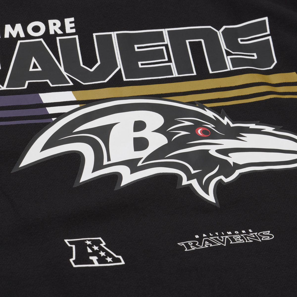 Baltimore Ravens Mitchell & Ness Triple Check Fleece Hoodie