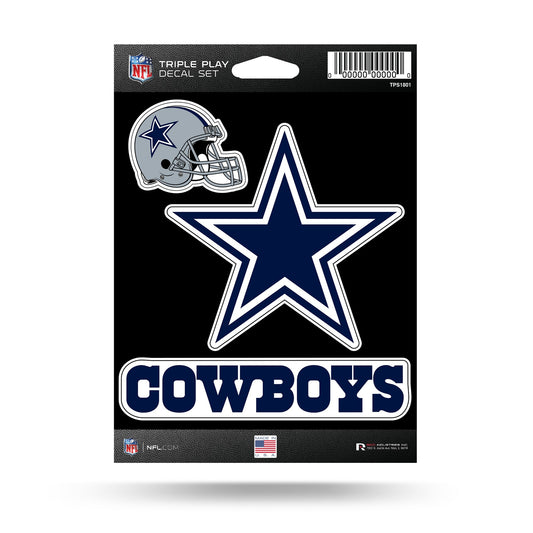 Dallas Cowboys Triple Play Die Cut Sticker