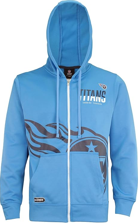 Tennessee Titans New Era Drill Full Zip Hoodie - Blue