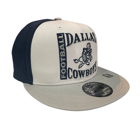 Dallas Cowboys New Era Retro Joe Sport White / Navy 9FIFTY Snap Back Hat