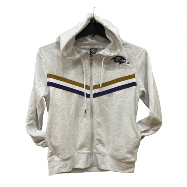Baltimore Ravens Majestic Women's Victory Full Zip Hoodie- Gray