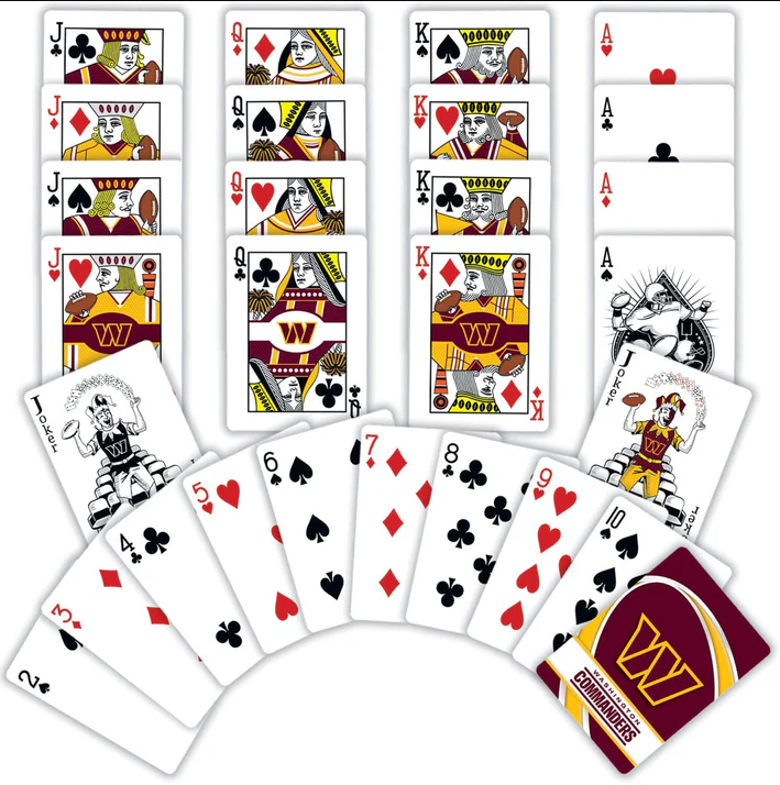 Washington Commanders MasterPieces Playing Cards 54-Card Deck