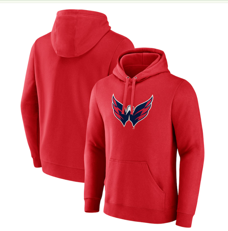 Washington Capitals Fanatics Primary Logo Pullover Hoodie - Red