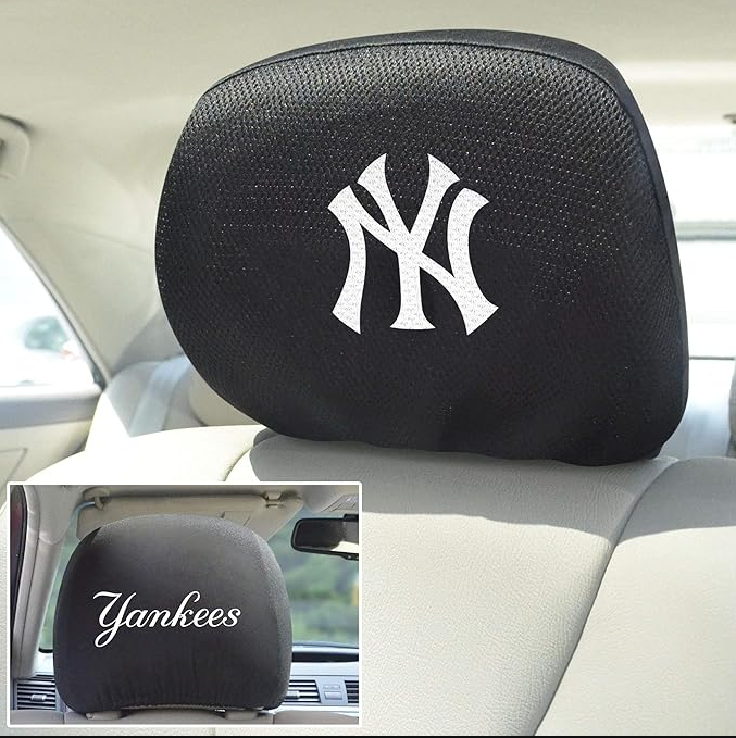New York Yankees Fan Mat  Set of 2 Head Rest Cover