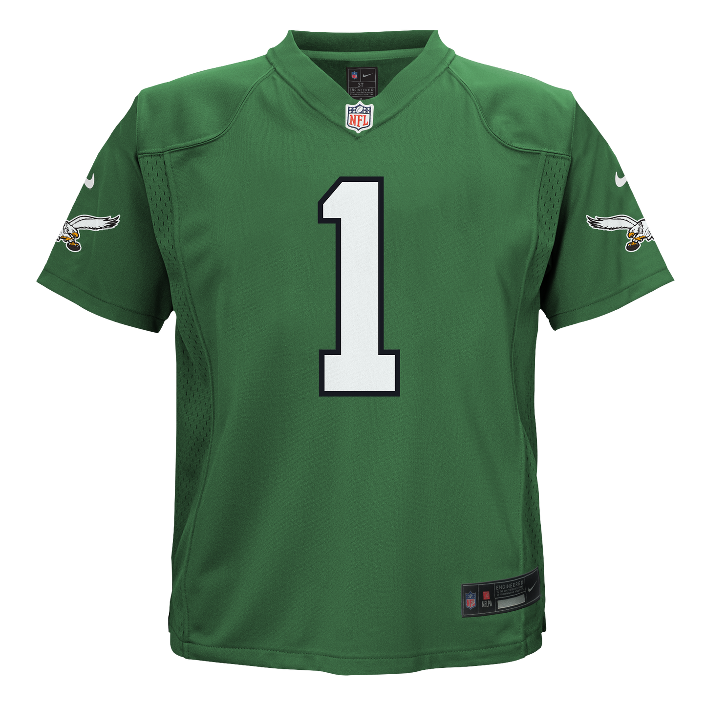 Philadelphia Eagles #1 Jalen Hurts Pre-School KIDS Nike Game Throwback Jersey-Kelly Green