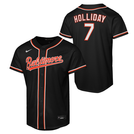 Baltimore Orioles Nike # 7 Jackson Holliday Carbon Black Jersey