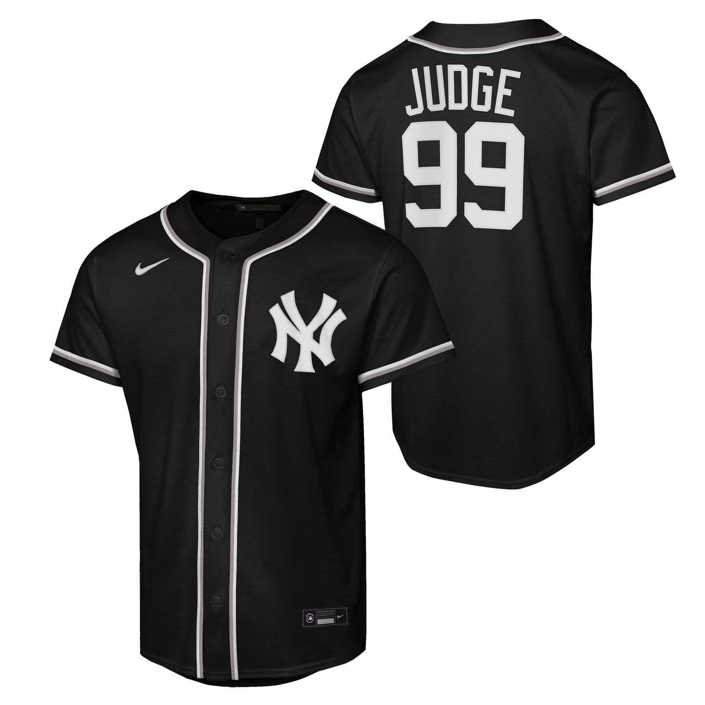 New York Yankees Nike # 99 Aaron Judge Youth Carbon Black Jersey