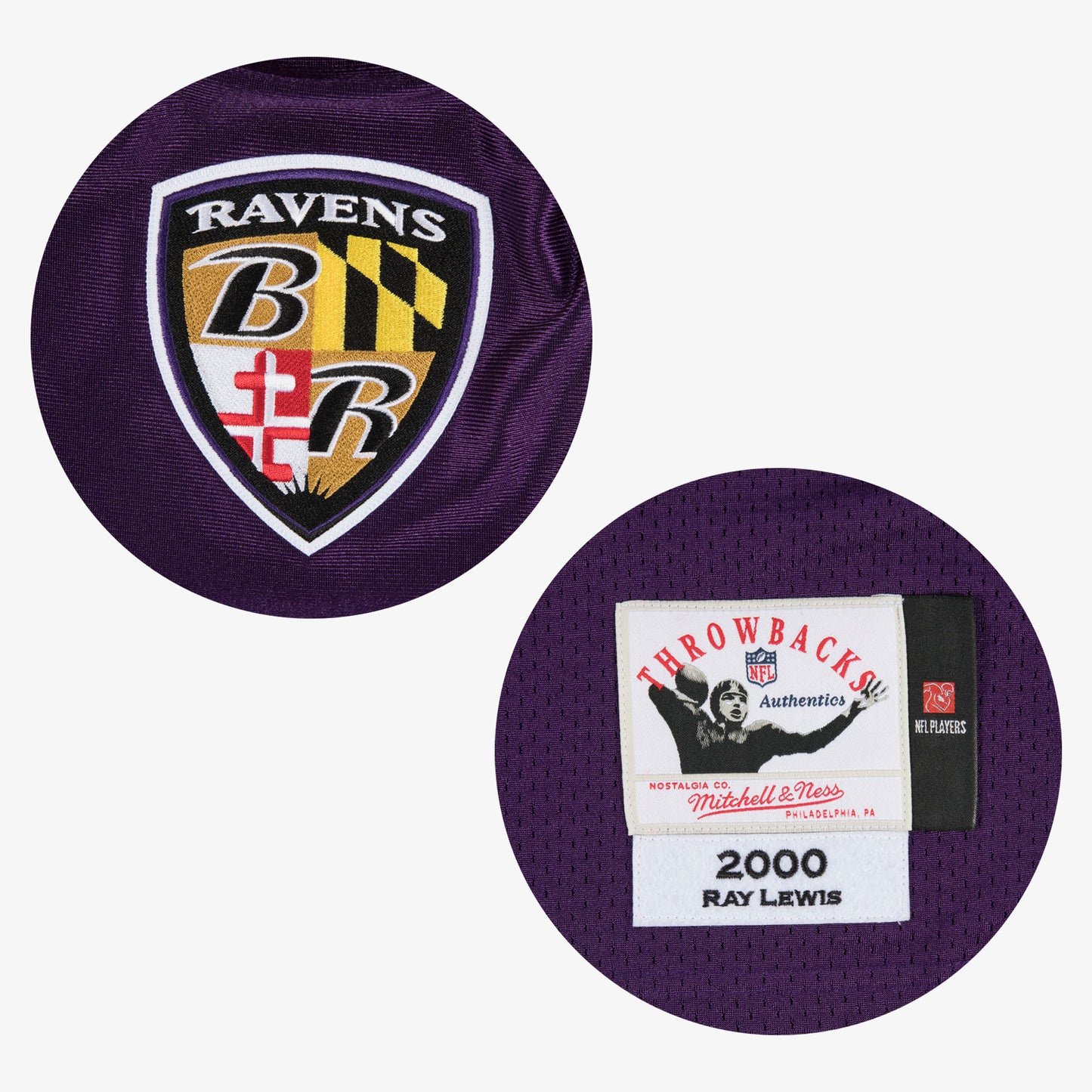 Baltimore Ravens Mitchell & Ness # 52 Ray Lewis Hall Of Fame Authentic Purple Jersey