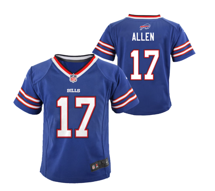 Buffalo Bills Nike #17 Josh Allen Pre-School KIDS Game Jersey- Blue