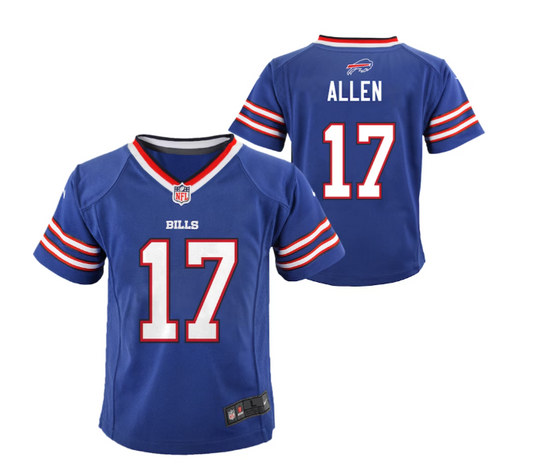 Buffalo Bills Nike #17 Josh Allen Pre-School KIDS Game Jersey- Blue