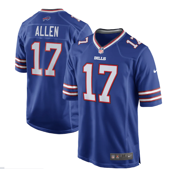 Buffalo Bills Nike #17 Josh Allen Royal Blue Mens Game Jersey